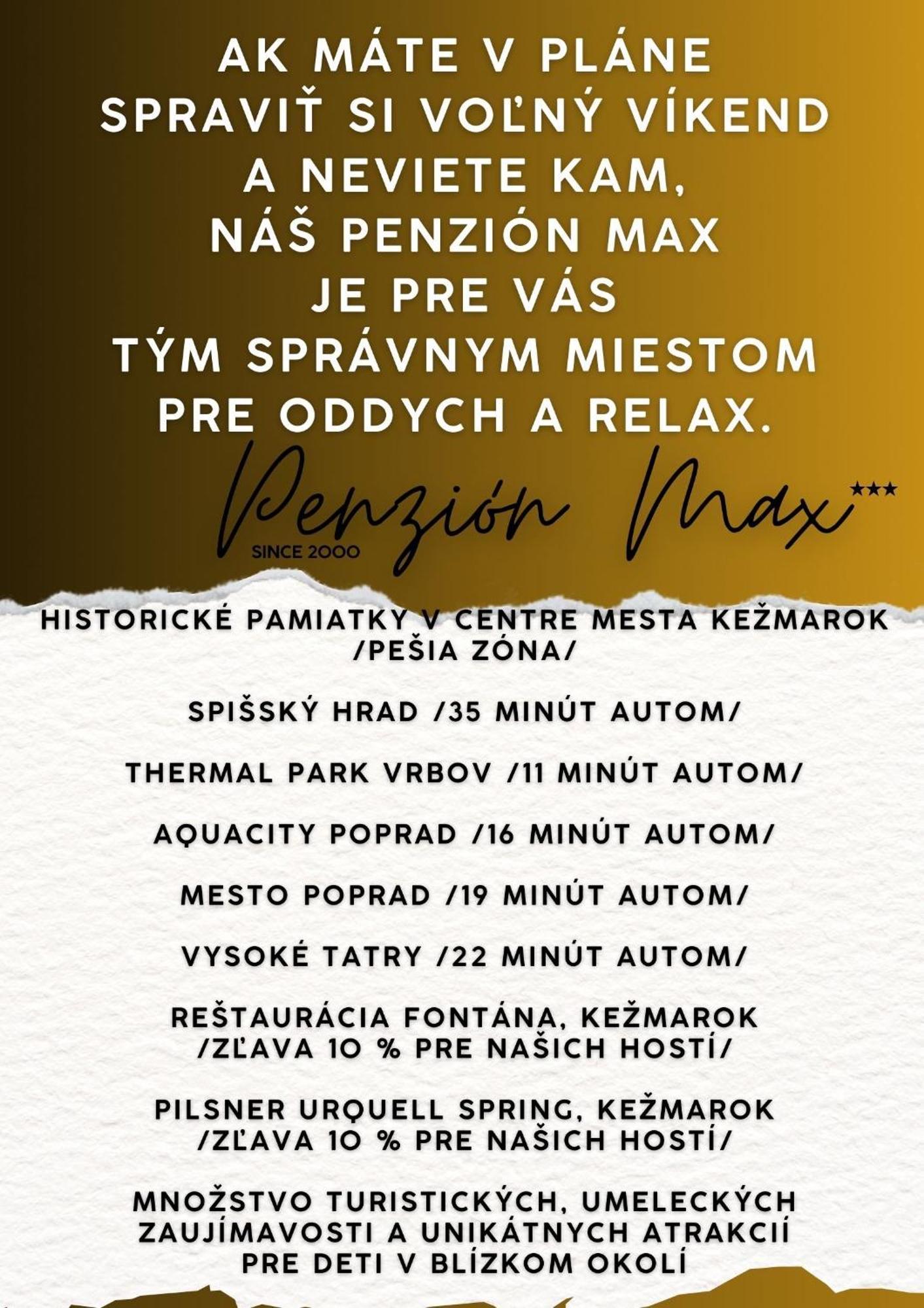 Penzion Max Кежмарок Экстерьер фото
